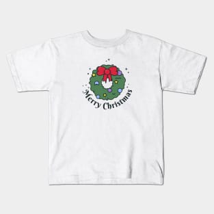 Christmas wreath - Merry Christmas Kids T-Shirt